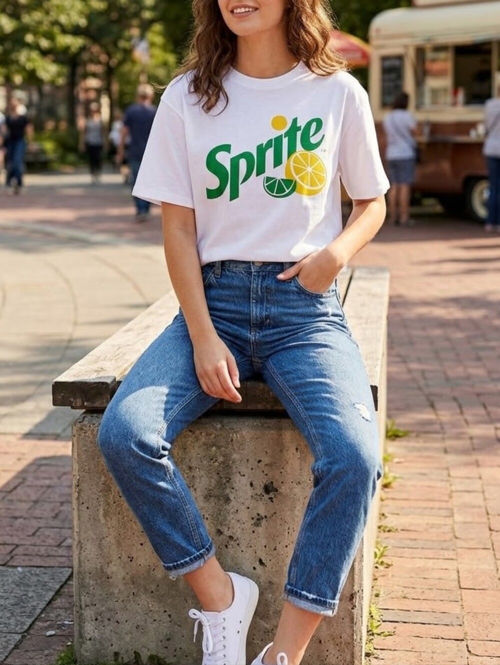 Coca-Cola "Sprite"Graphic T-Shirt White Small